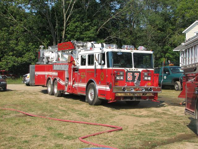 TL-57 operates @ shed/hay fire in Bedford Village